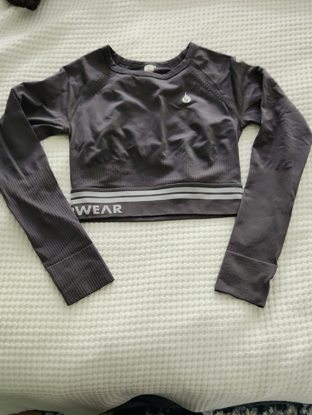 Ryderwear Gray Seamless Long Sleeve Crop